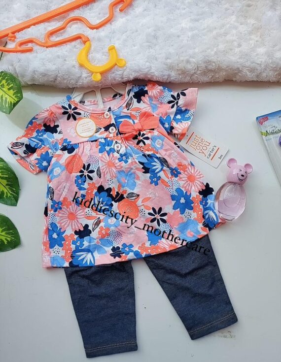 Girl Top & Jeans Pants (Sizes 3m, 6m, 9m, 12m, 18m)