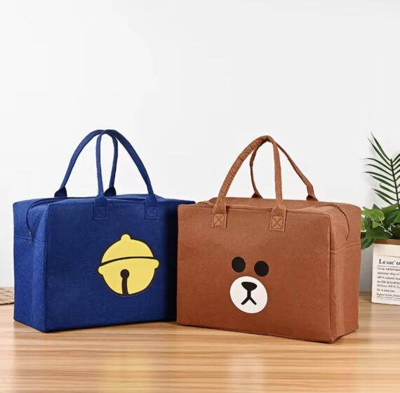 Tote/ Felt Bag (Blue)