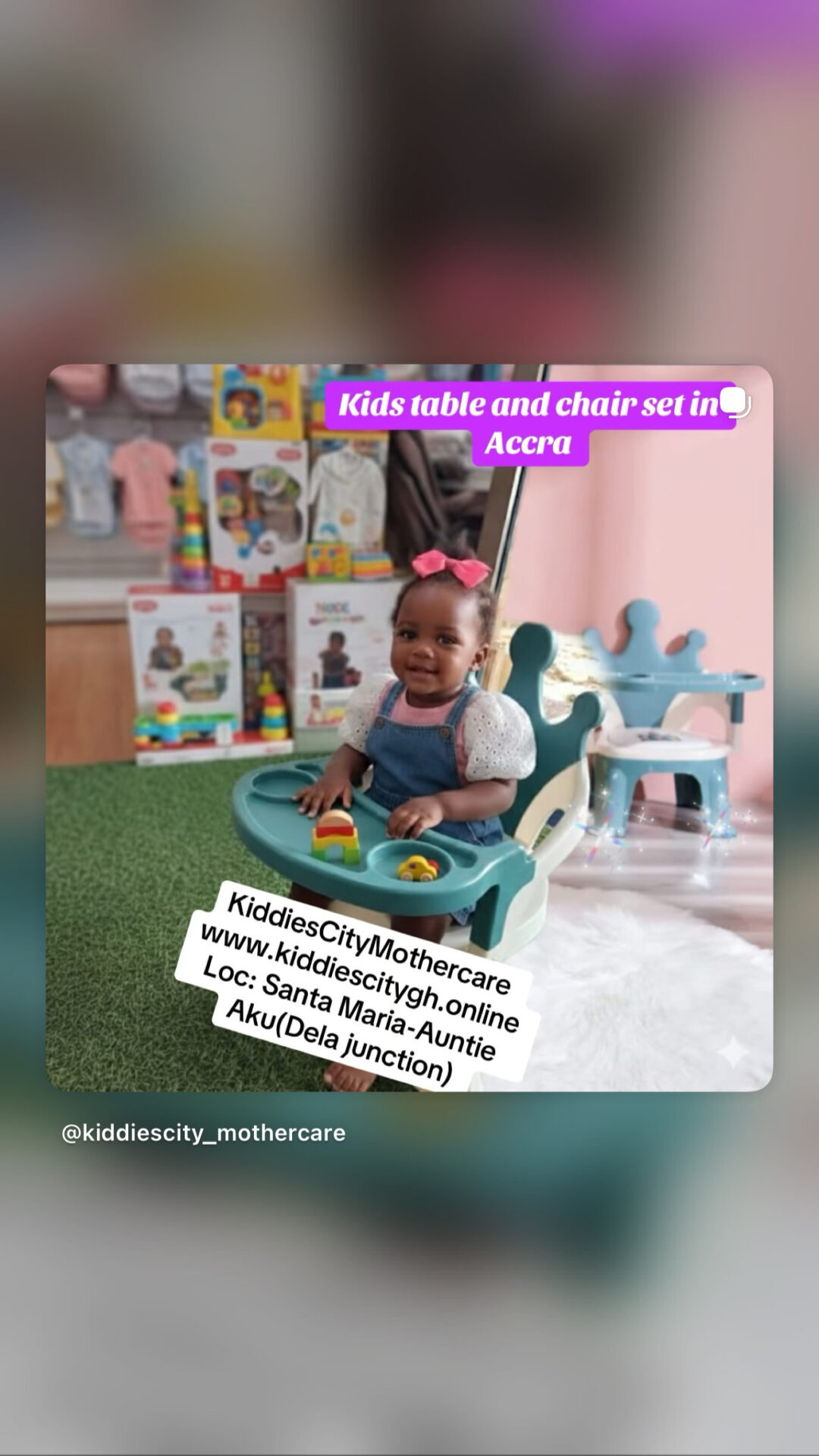 Kids chair and table set